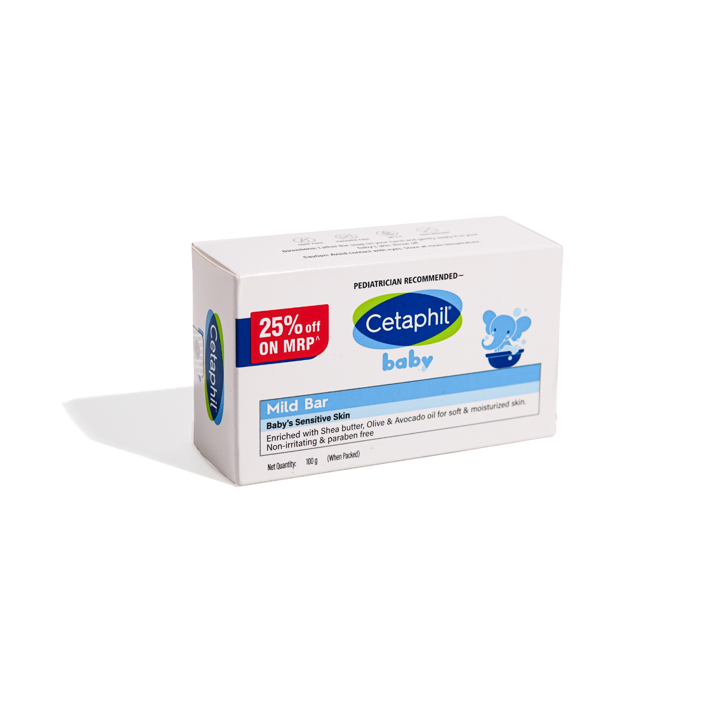 Cetaphil Baby Mild Bar Soap for Sensitive Skin – Gentle Daily Cleanser with Shea Butter & Glycerin (75g & 100g)