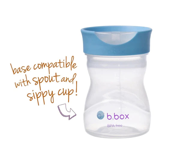 B.BOX easy free flow drinking Training Cup for 12+ Months | Blueberry Blue - 240ml - MINIMEE KIDS