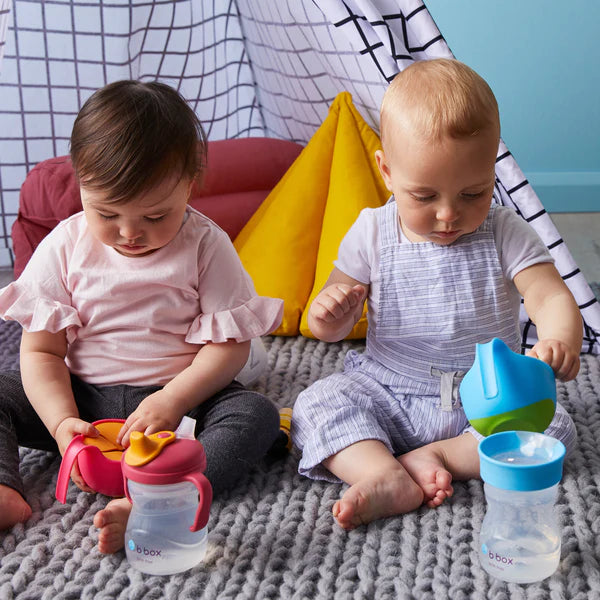 B.BOX easy free flow drinking Training Cup for 12+ Months | Blueberry Blue - 240ml - MINIMEE KIDS