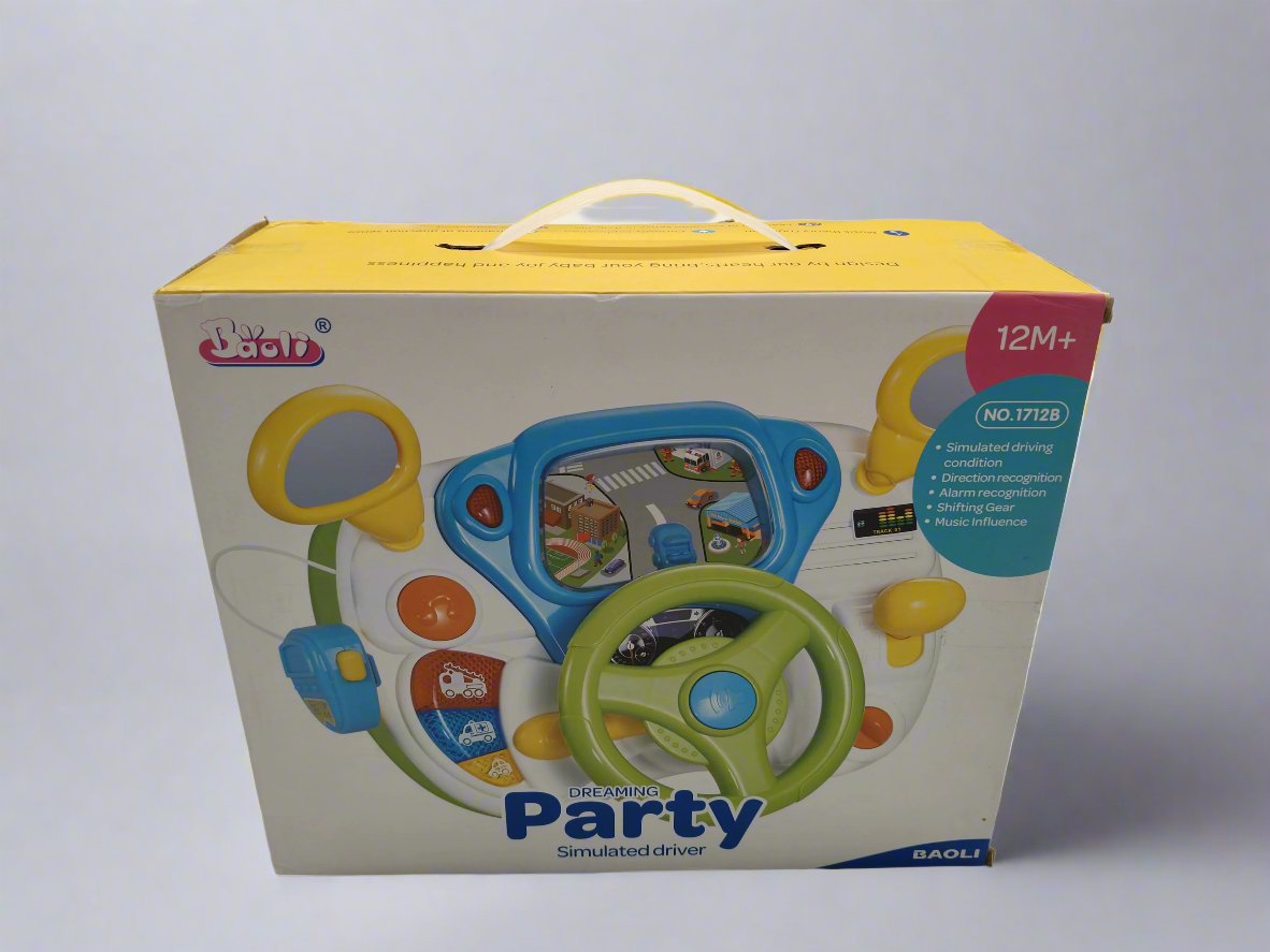 Baoli Dreaming Party Simulated Driver | Steering Wheel Toys with Light & Music for Girls & Boys | Educational Simulation Driving Toy for Ages 1-5 - MINIMEE KIDS