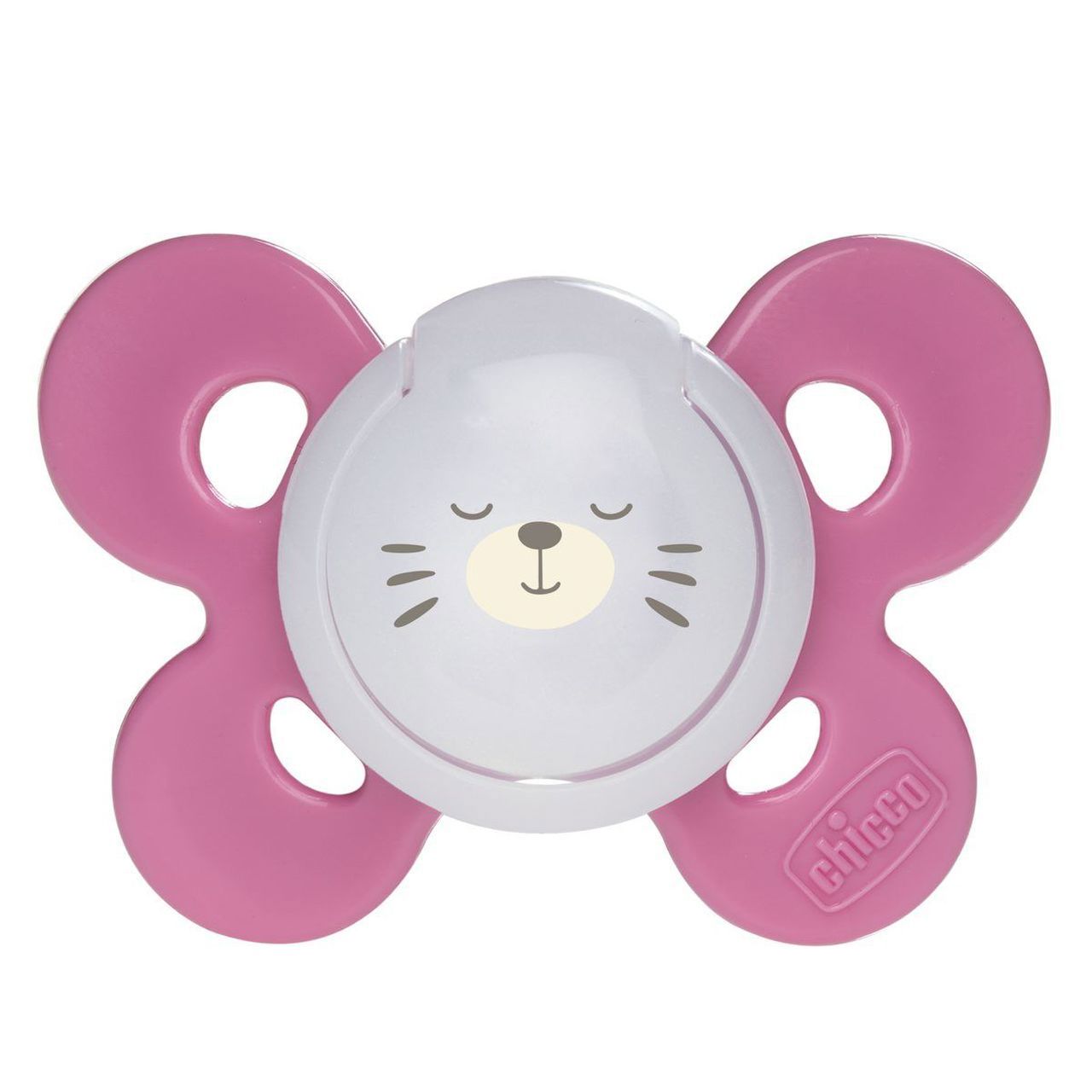 Chicco PhysioForma Comfort Glow in the Dark Silicone Pacifier, Pink & blue, 16–36 Months | Clinically Tested Orthodontic Design | Supports Baby's Breathing | BPA-Free