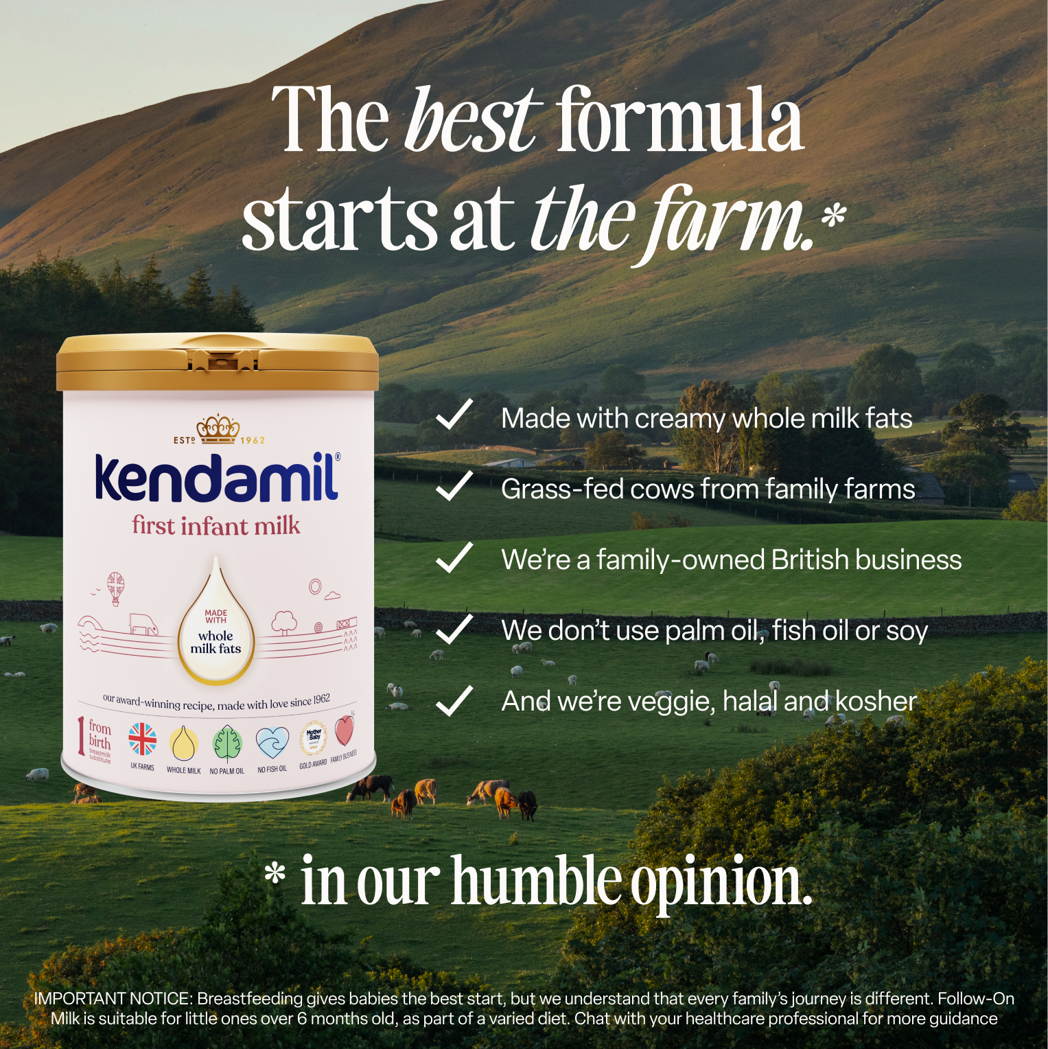 Kendamil first infant milk container with its features