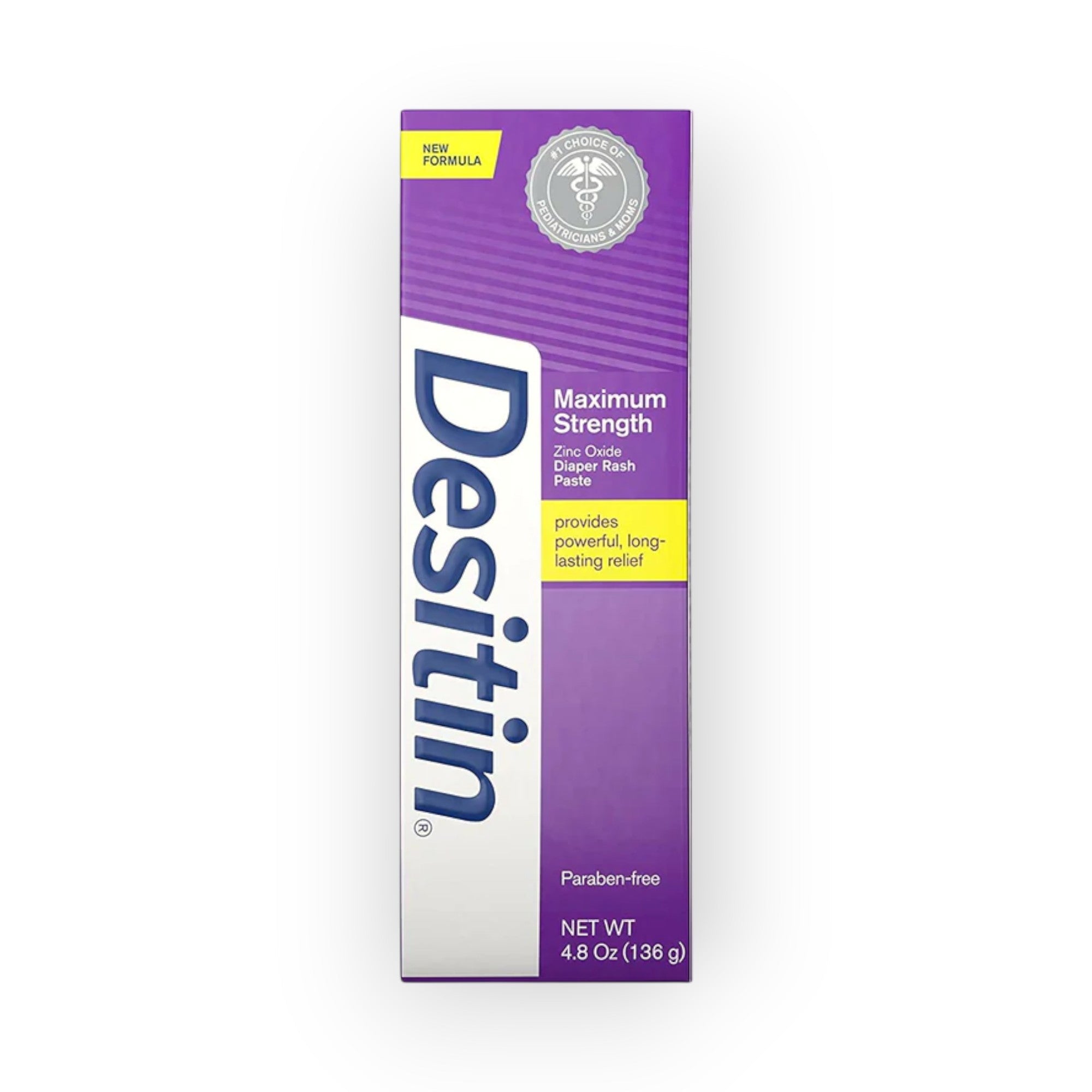 DESITIN® Maximum Strength Zinc Oxide Diaper Rash Paste – 136g | Advanced Protection & Soothing Relief for Baby’s Delicate Skin | Hypoallergenic & Pediatrician-Tested
