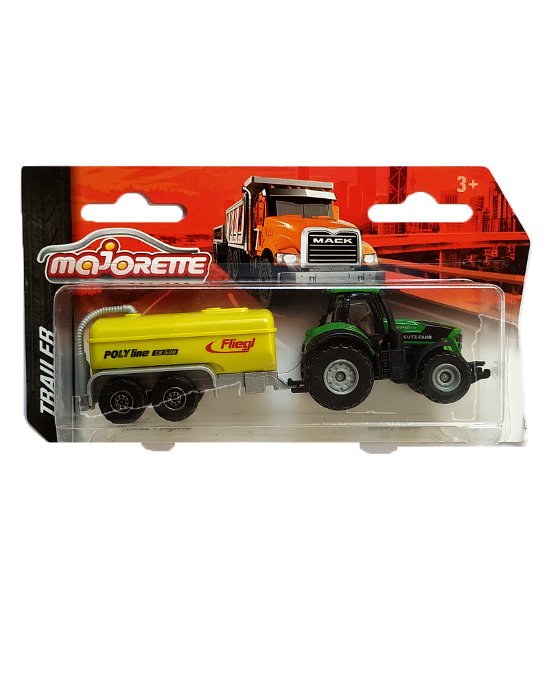 Majorette Trailer Series Die-Cast Vehicle Set - 6 Variants | Realistic Trailer Transporter Toys | High-Quality Metal & Plastic Construction