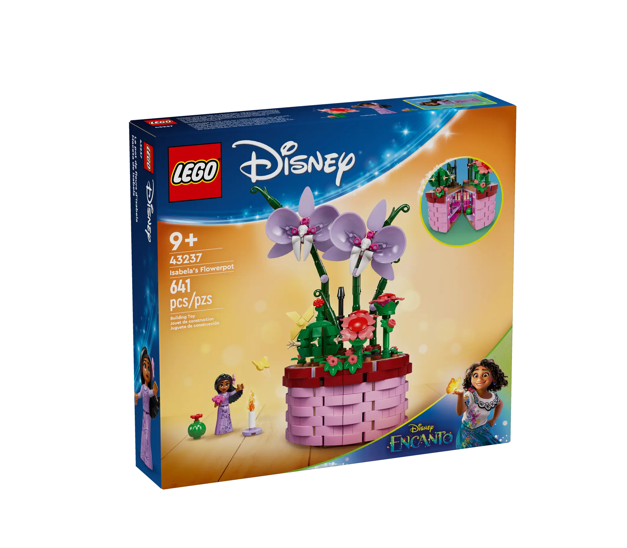 LEGO Disney 43237 Encanto Isabela’s Flowerpot | 641 Pieces | Buildable Play and Display Toy with Hidden Room, Isabela Mini-Doll, Orchid and Cactus LEGO Flowers | Gift for Kids Aged 9+
