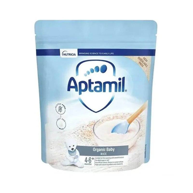 Nutricia Aptamil Organic Baby Rice for Babies 4 to 6 Months | 100g | Gentle Weaning Food for First Solids - MINIMEE KIDS