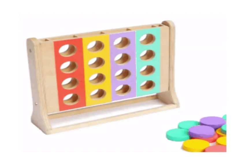 Curious Cub Wooden Colour Sorter Toy, Montessori-Inspired Educational Sorting Game with 16 Coins, Develops Color Recognition, Fine Motor Skills, and Concentration for Toddlers Aged 2+