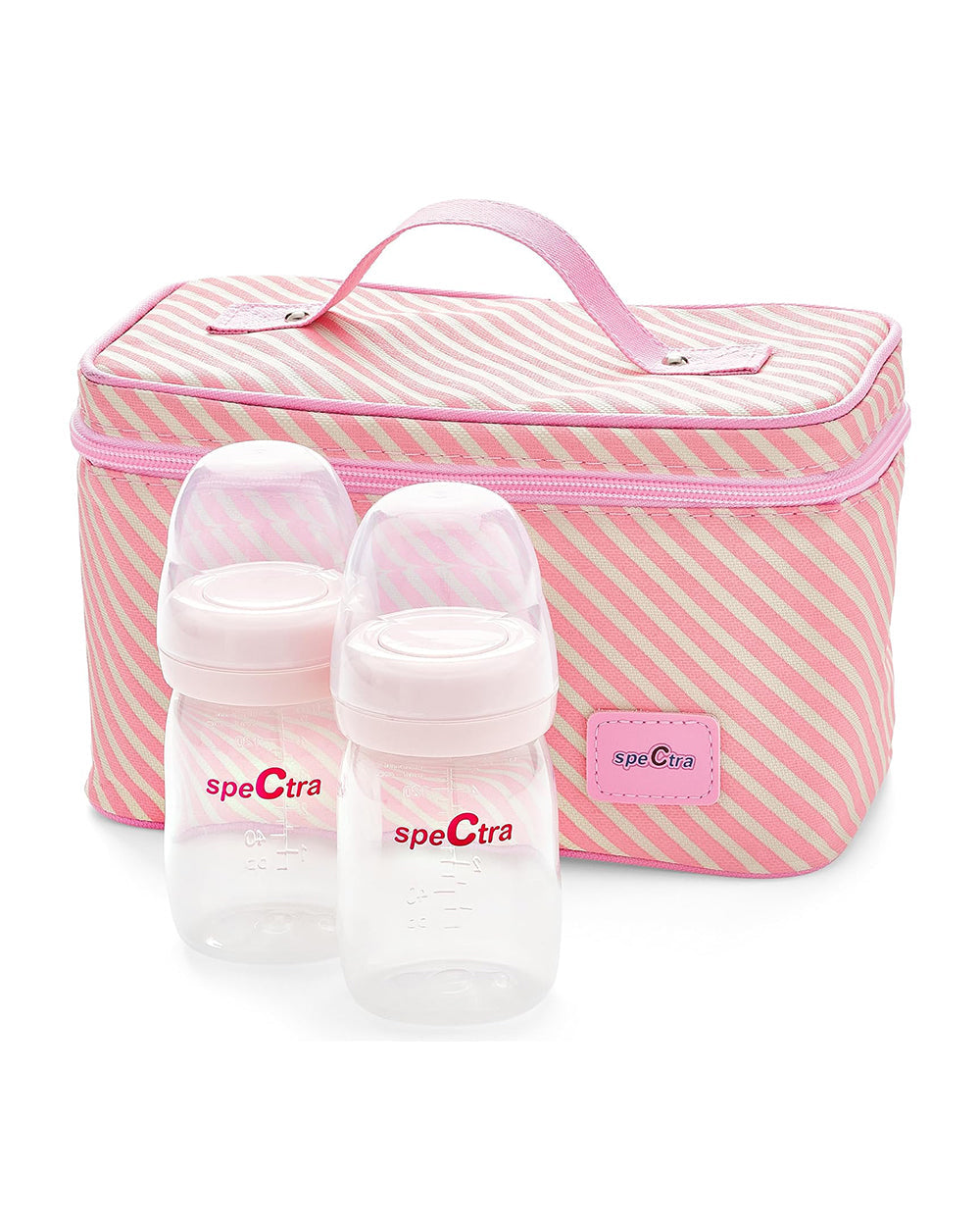 Spectra Cooler Kit – Insulated Breast Milk Storage Bag with Zipper Closure & Carry Handle | Holds Up to 6 Bottles | Includes Ice Pack & 2 BPA-Free 160ml Bottles