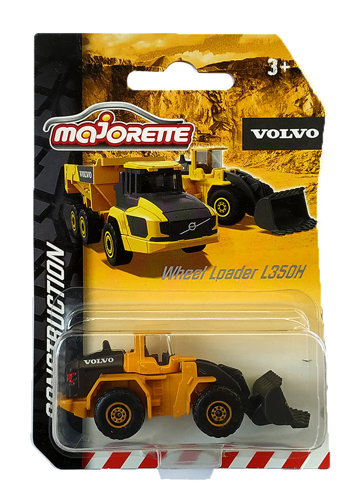Majorette Volvo Construction Series (6 Assorted Models), Officially Licensed Die-Cast Metal Toy Vehicles with Moving Parts, for Kids and Collectors Aged 3+
