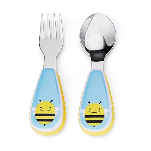 Skip Hop Zootensils Fork & Spoon Set | Utensils for Toddlers 12+ Months - MINIMEE KIDS