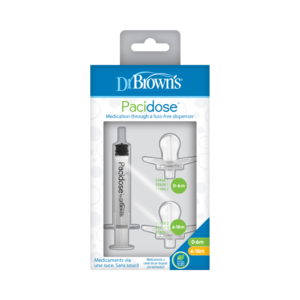 Dr. Brown's Pacidose Medication Dispenser | Fuss-Free Baby Medicine Delivery | Stage 1 (0-6m) & Stage 2 (6-18m)