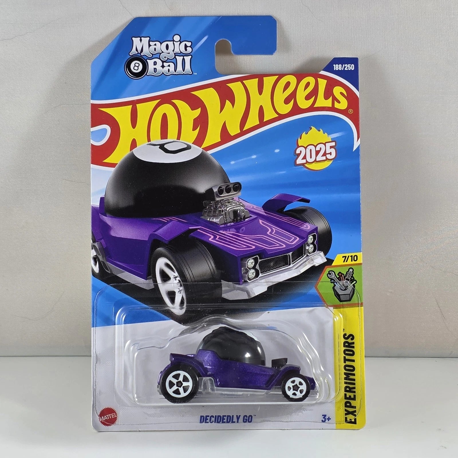 Hot Wheels Decidedly Go (188/250) | Magic 8 Ball Experimotors Series (7/10) | 2025 Mainline | 1:64 Scale Die-Cast Car for Kids & Collectors