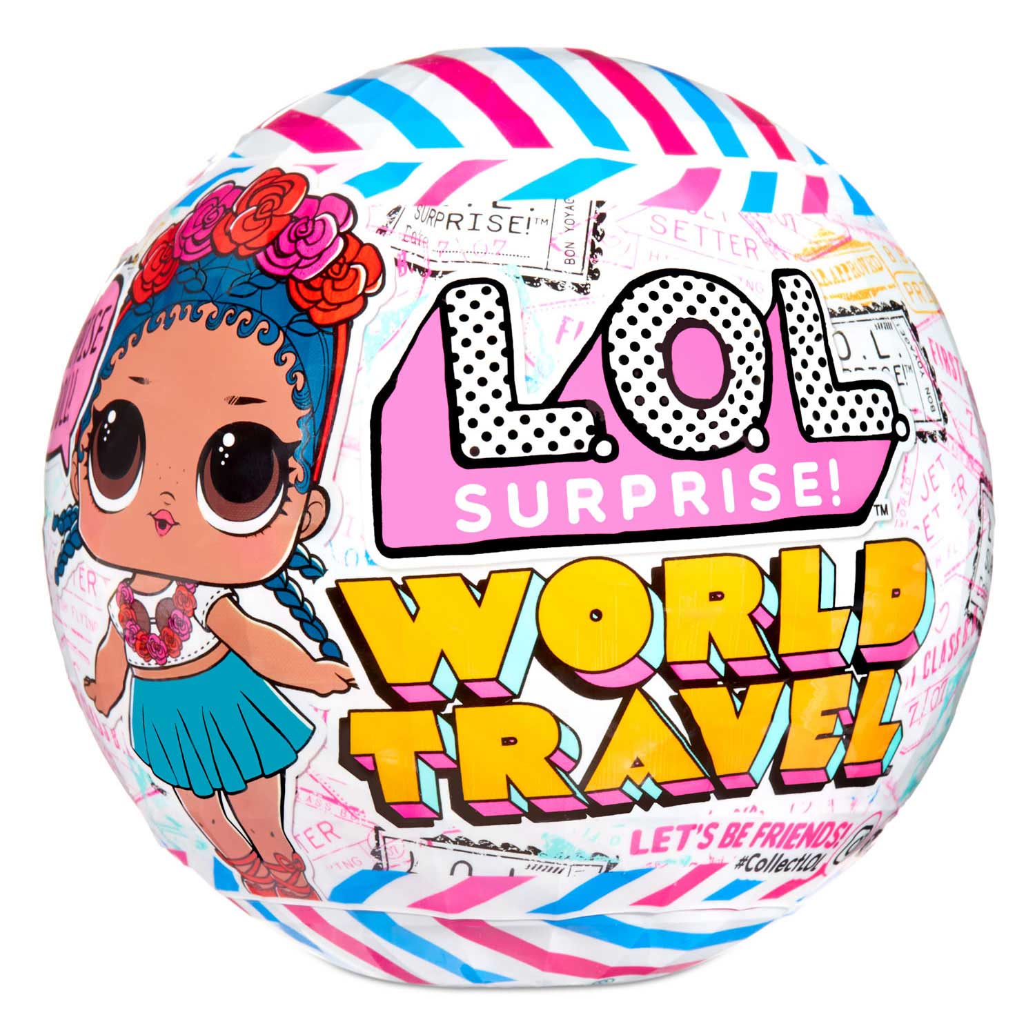 L.O.L. Surprise! World Travel Doll – 8 Surprises Inside Including Passport, Water Reveal & Fashion Accessories | Travel-Themed Collectible in Globe Packaging with Stand | Styles May Vary - MINIMEE KIDS