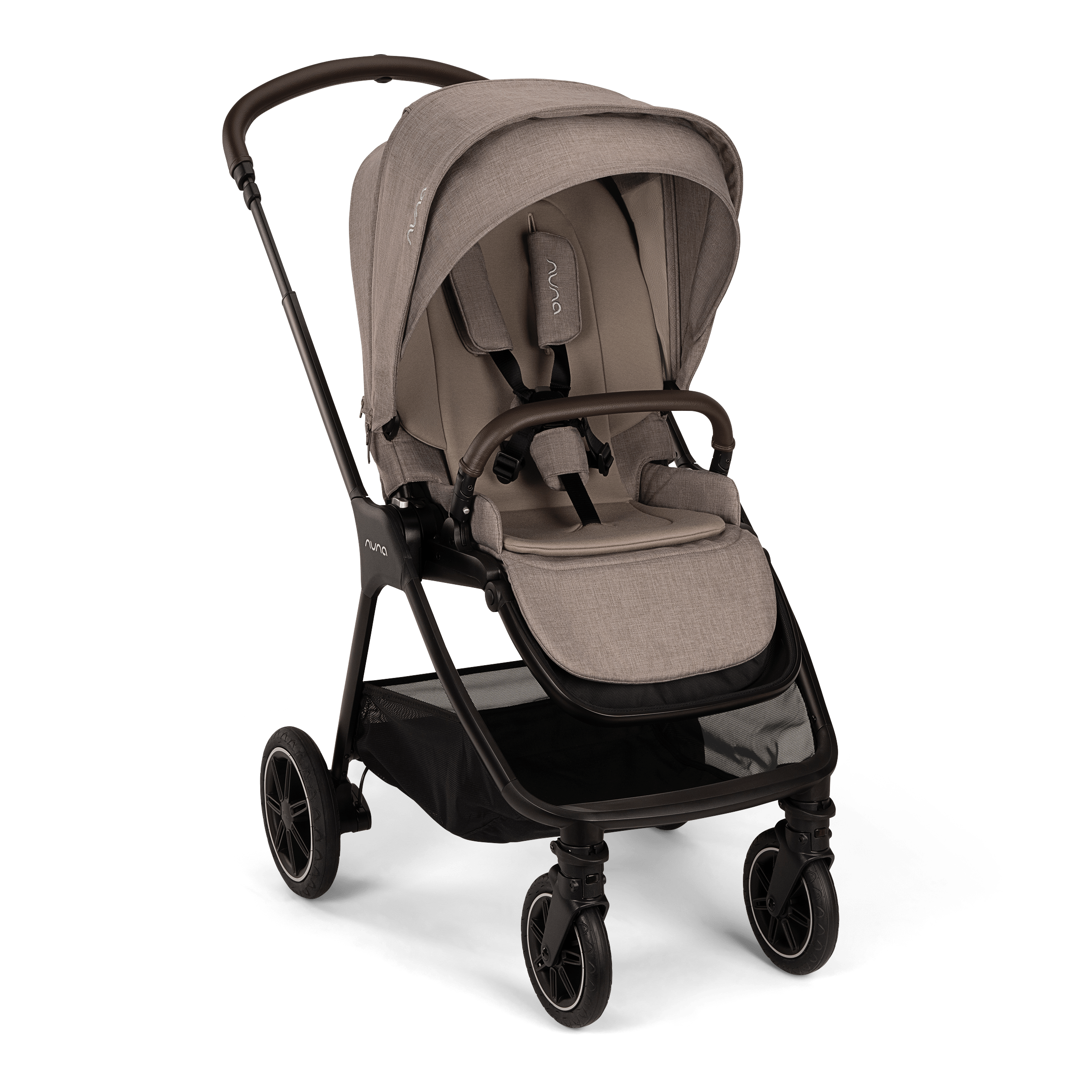 Nuna TRIV Next Baby Stroller | Spring Suspension Seat Technology, One Touch Braking System | Pram for 0M+ (Up to 22kg) - Cedar