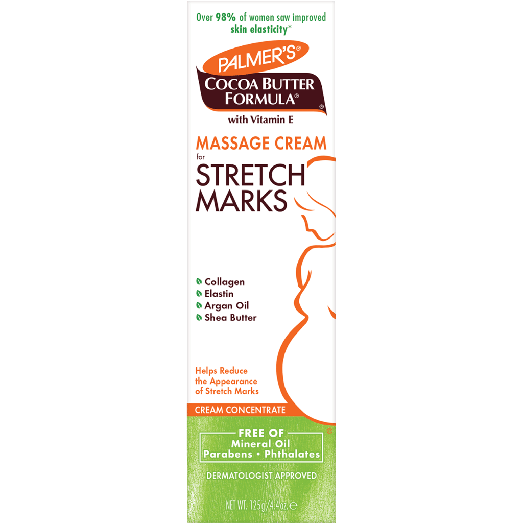 Palmer's Cocoa Butter Formula Massage Cream for Stretch Marks with Vitamin E – Intensive Hydration & Elasticity Boost for Pregnancy Skin | 125g Rich Concentrate for Belly, Hips, Thighs & Bust