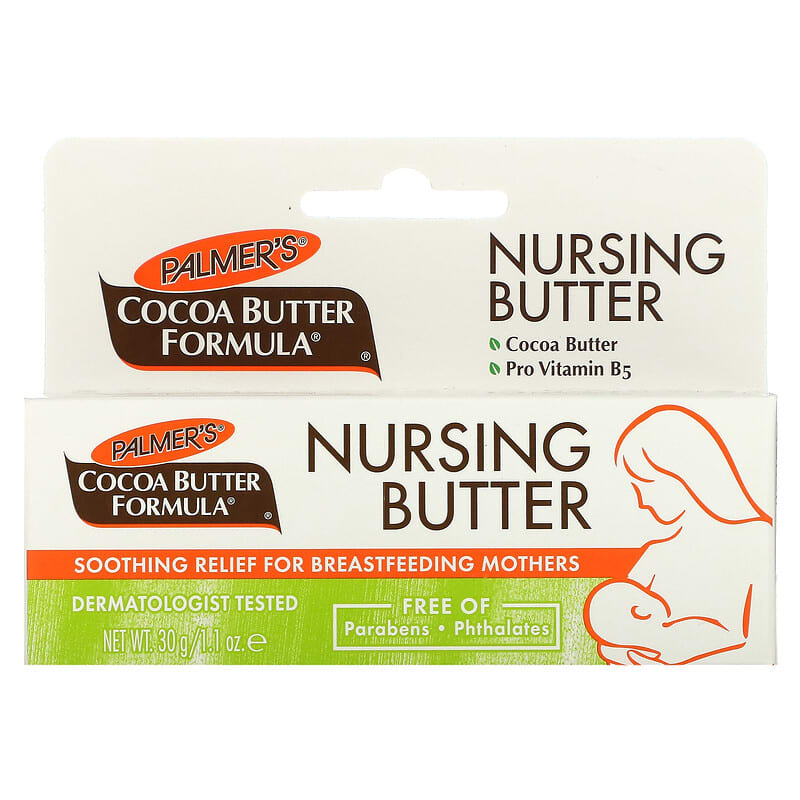 Palmer's Cocoa Butter Formula Nursing Butter – Soothing Nipple Cream for Breastfeeding Mothers with Pro-Vitamin B5 & Cocoa Butter | 30g Tube for Cracked & Sore Nipples