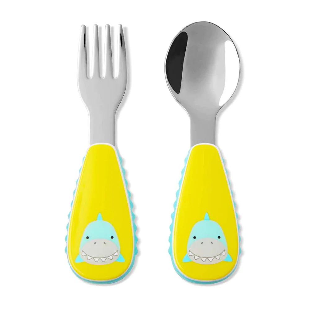 Skip Hop Zootensils Fork & Spoon Set | Utensils for Toddlers 12+ Months - MINIMEE KIDS