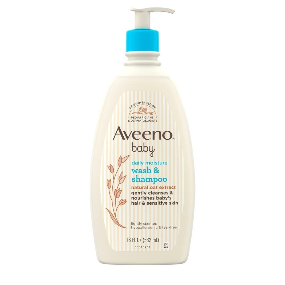 Aveeno Baby Wash and Shampoo - 532ml | Gentle Cleansing for Sensitive Skin - MINIMEE KIDS