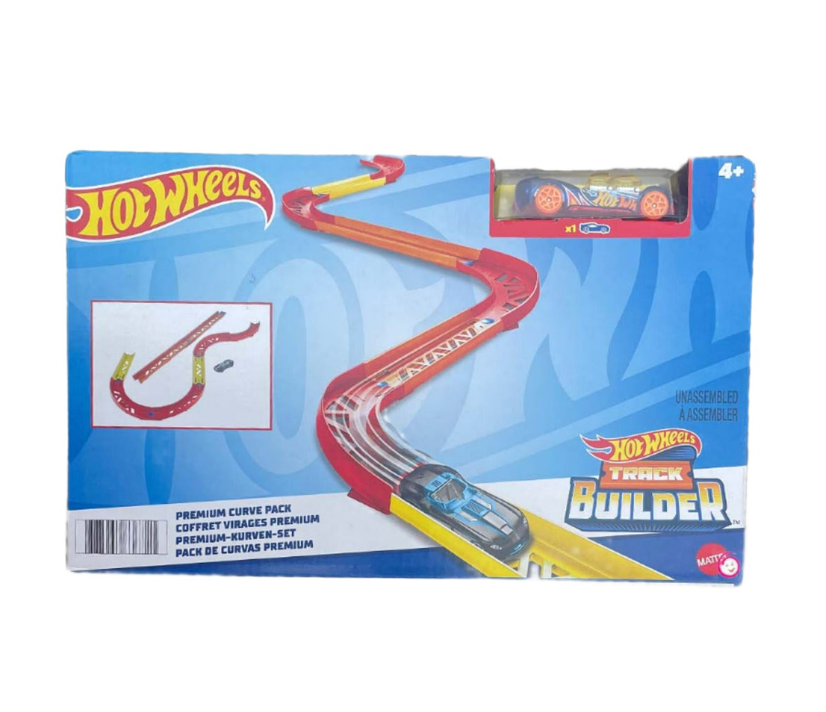 Hot Wheels Track Builder Premium Curve Pack unassembled for 4+ Years