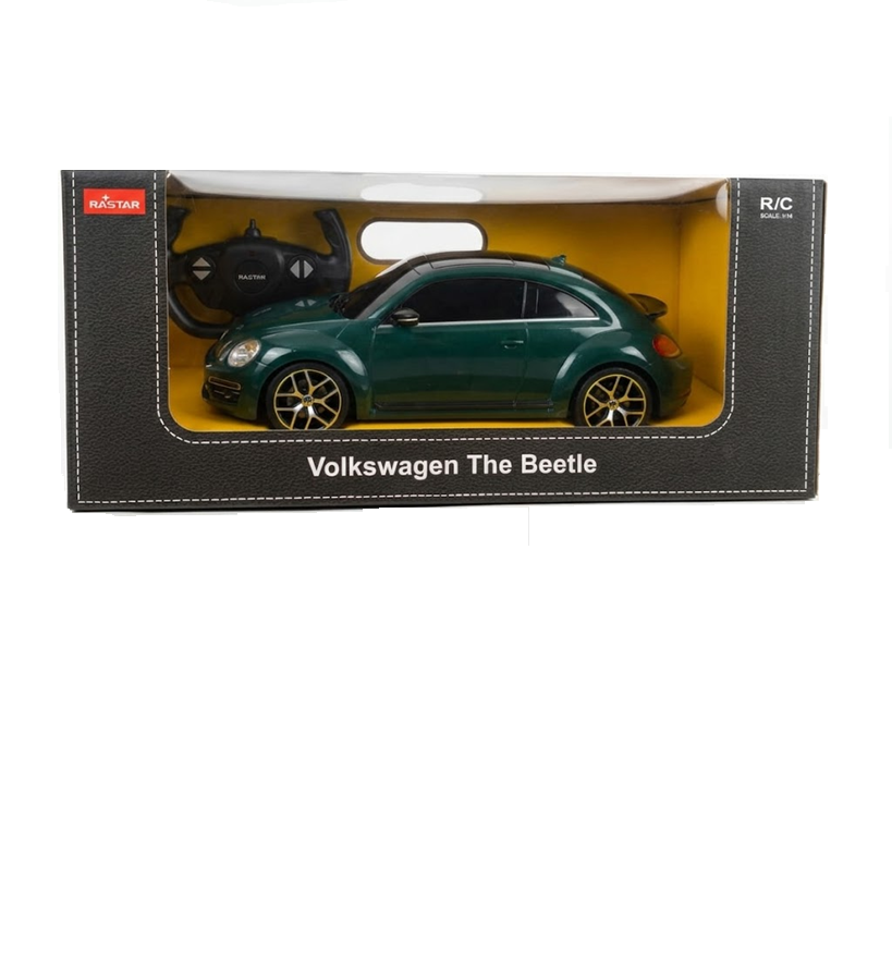 Rastar Volkswagen The Beetle R/C Car 1:14 Scale Green – Licensed Remote Control Volkswagen Beetle with LED Lights, Full Function Steering, Rubber Tires & 2.4GHz Controller for Kids & Collectors - MINIMEE KIDS