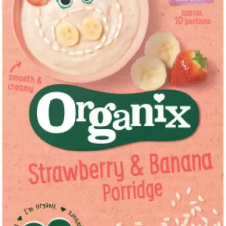 ORGANIX Strawberry & Banana Porridge Baby Snacks 120 g - MINIMEE KIDS