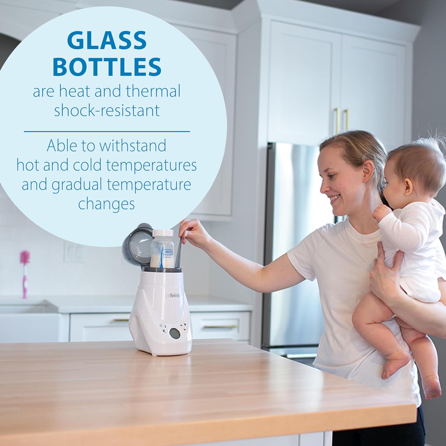 Dr. Brown's Natural Flow Options+ Anti-Colic Baby Bottle - 150ml for 0m+, Wide-Neck Design, Reduces Colic, Gas & Spit-Up