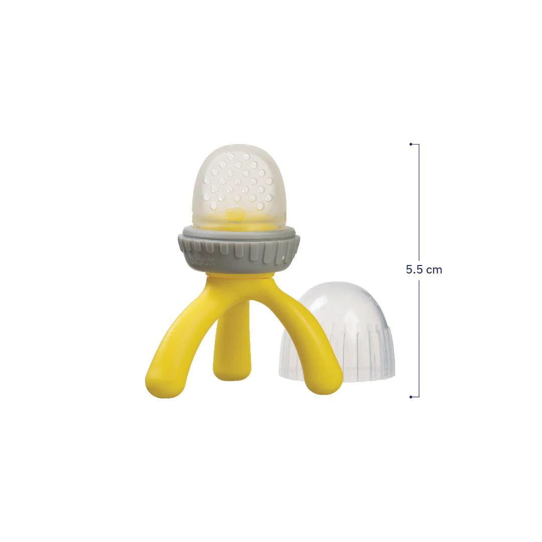 b.box Silicone Fresh Food Feeder Lemon Sherbet Yellow Grey - MINIMEE KIDS