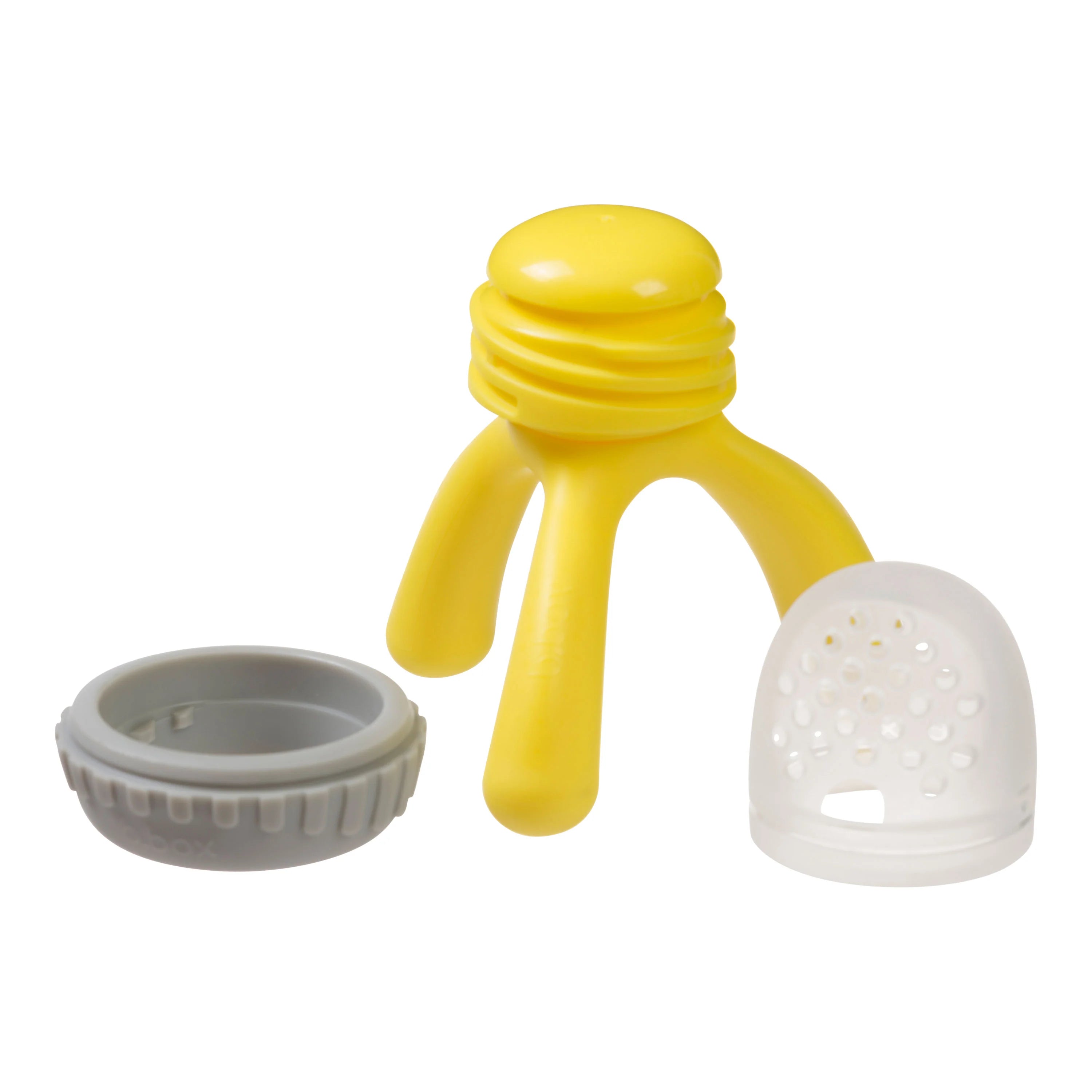 b.box Silicone Fresh Food Feeder Lemon Sherbet Yellow Grey - MINIMEE KIDS