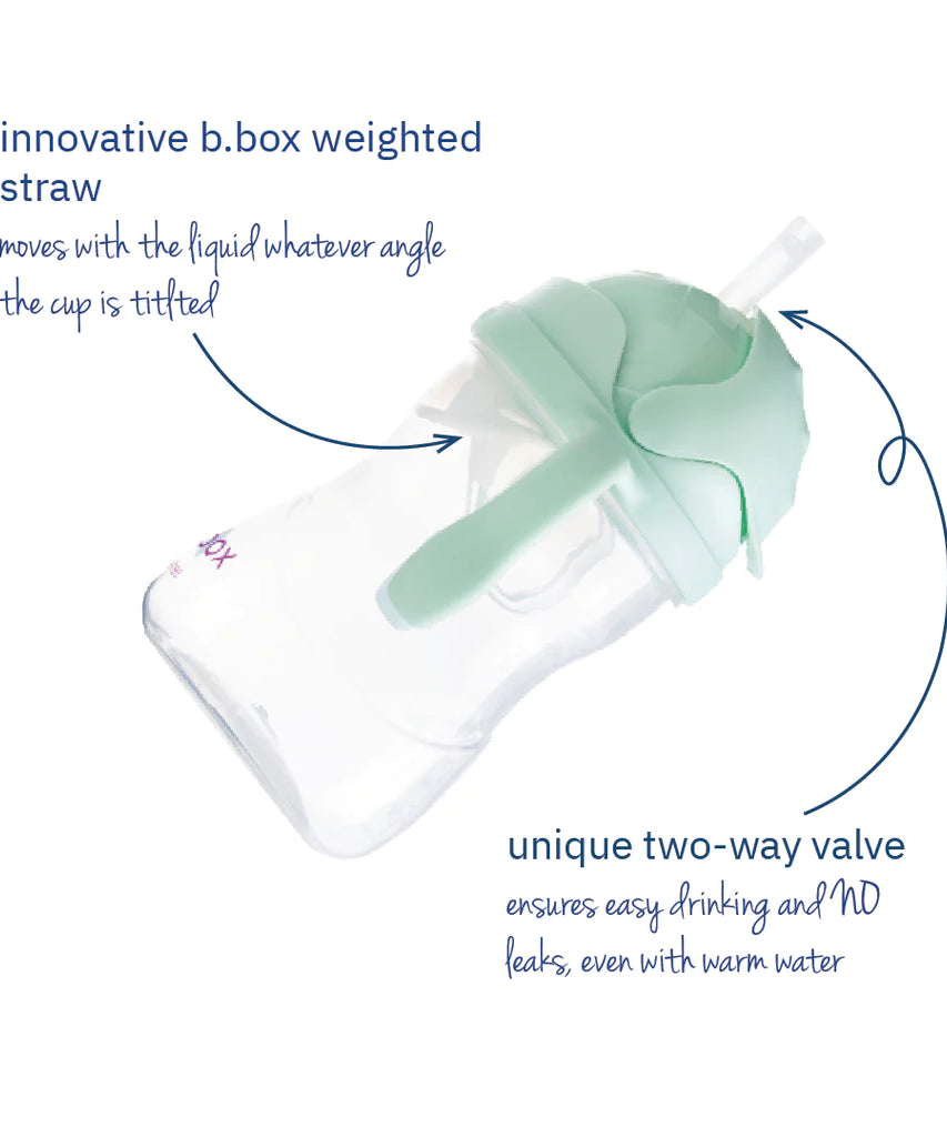 B.BOX Unique Weighted Straw Sippy Cup for 6-12 months kids | 240ml - MINIMEE KIDS