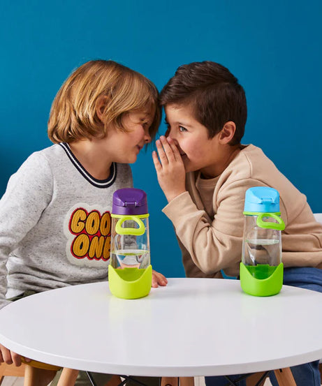 b.box Tritan Sport Spout Drink Bottle 450ml Ocean Breeze Blue Green - MINIMEE KIDS