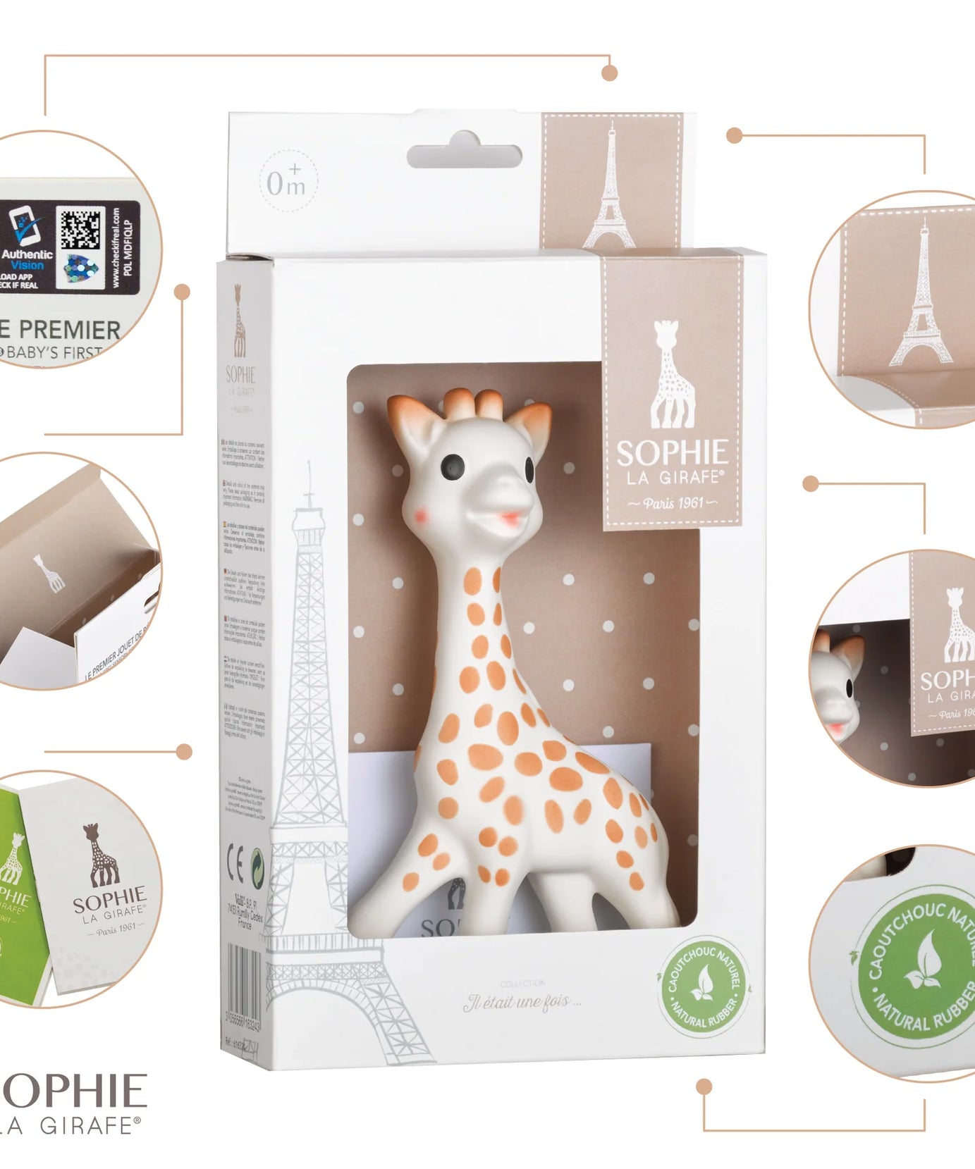 Sophie La Girafe Infant Teether Made with 100% Natural Rubber - 0+ Months - MINIMEE KIDS