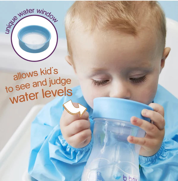 B.BOX easy free flow drinking Training Cup for 12+ Months | Blueberry Blue - 240ml - MINIMEE KIDS