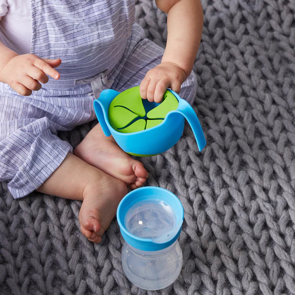 B.BOX easy free flow drinking Training Cup for 12+ Months | Blueberry Blue - 240ml - MINIMEE KIDS