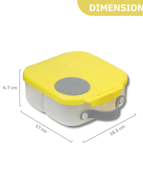 b.box Mini Lunchbox-Lemon Sherbet Yellow Grey - MINIMEE KIDS