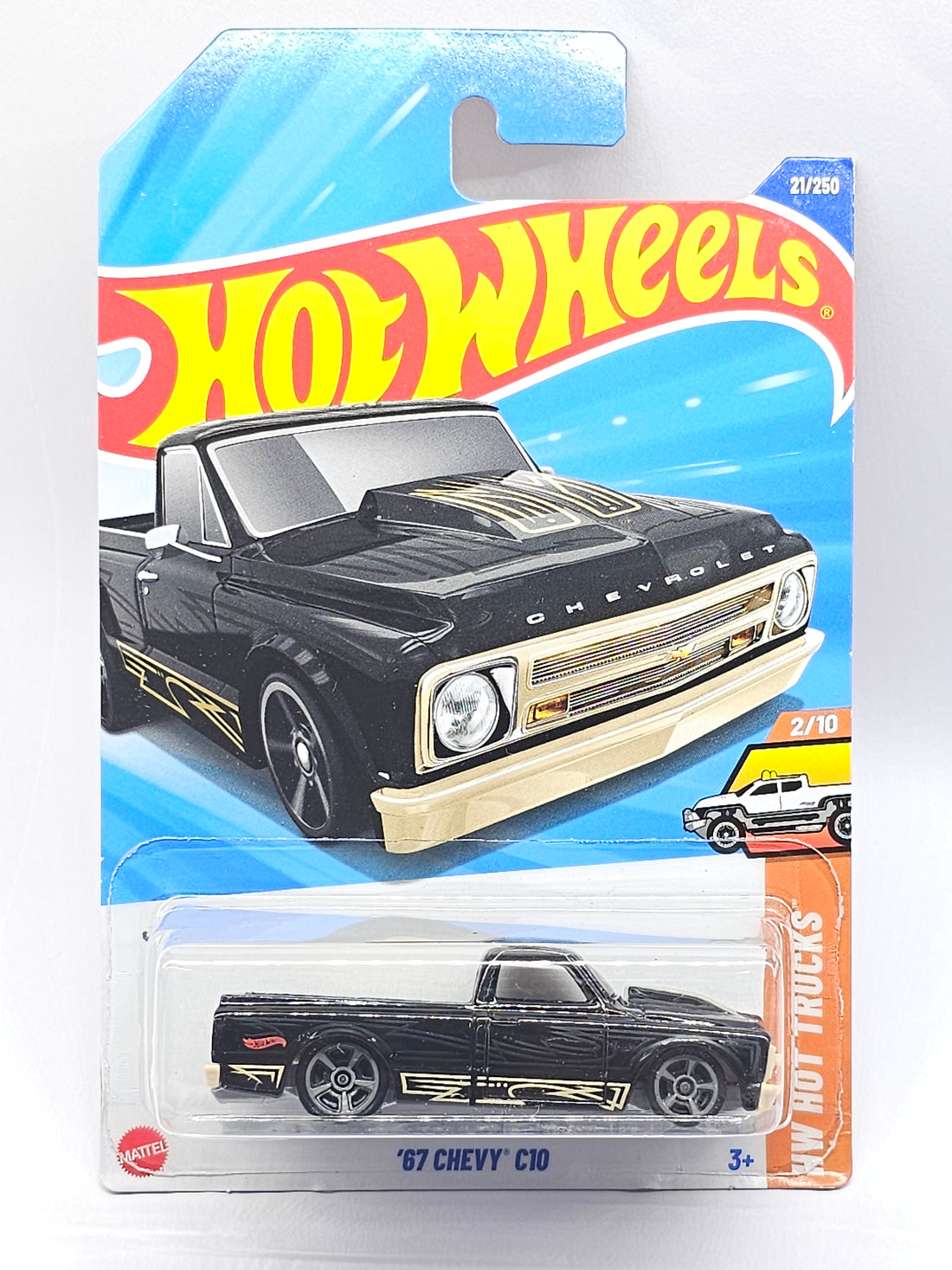 Hot Wheels '67 Chevy C10 (21/250) | HW Hot Trucks Series (2/10) | 1:64 Scale Die-Cast Classic Pickup for Kids & Collectors