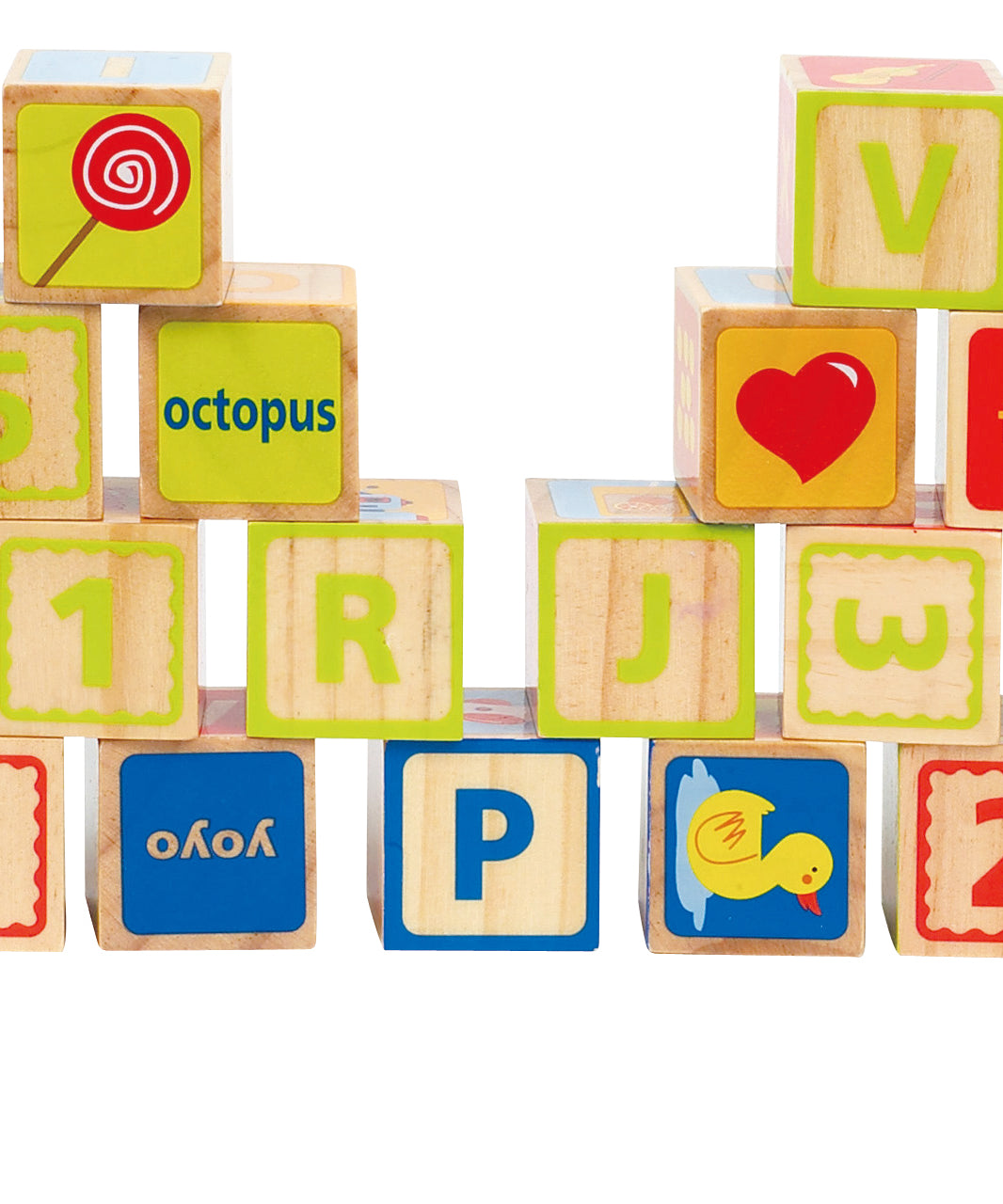 Hape ABC Blocks - 26 Colorful Wooden Letter Blocks for Toddlers Aged 2 Years and Up | E0419