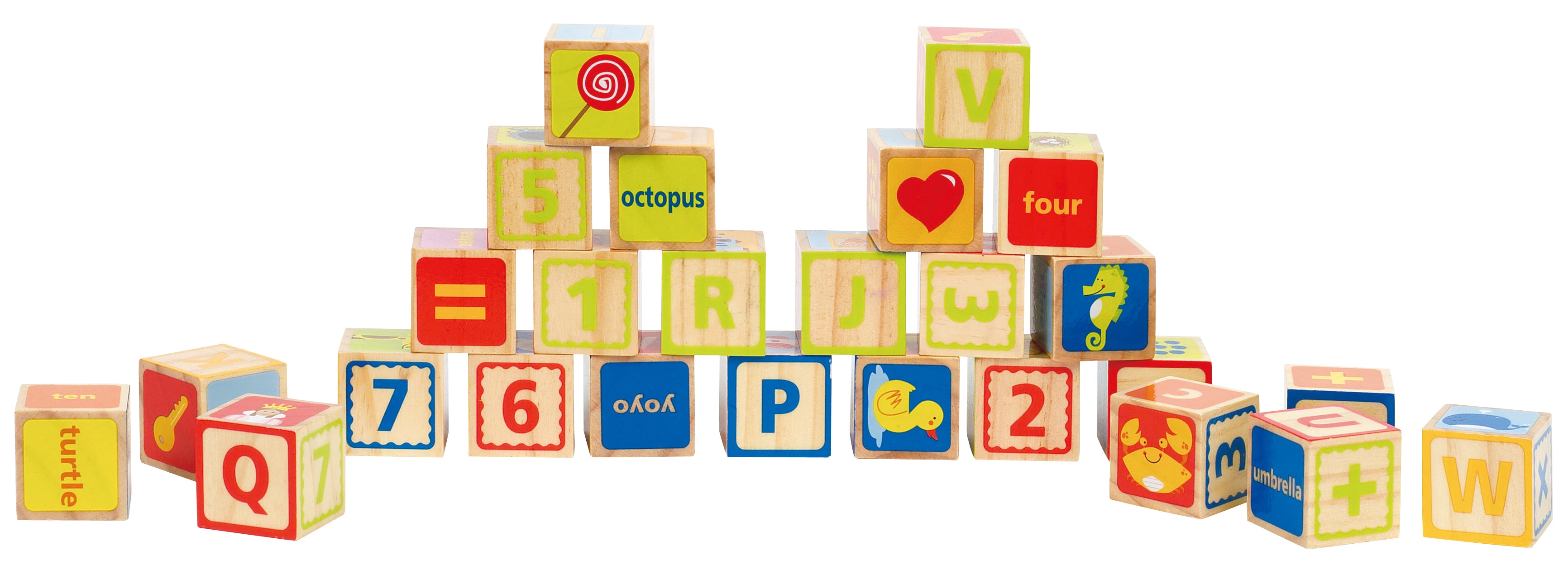 Hape ABC Blocks - 26 Colorful Wooden Letter Blocks for Toddlers Aged 2 Years and Up | E0419