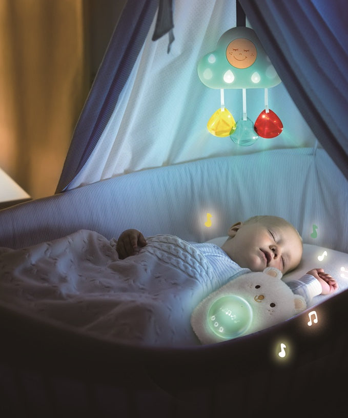 Hape Portable Baby White Noise Sound Machine My Music Pal - Huggy Bobo | White Noise, Personalized Recording, Lullabies & Plush Toy | Newborn Sleep Aid with Soft Night Light