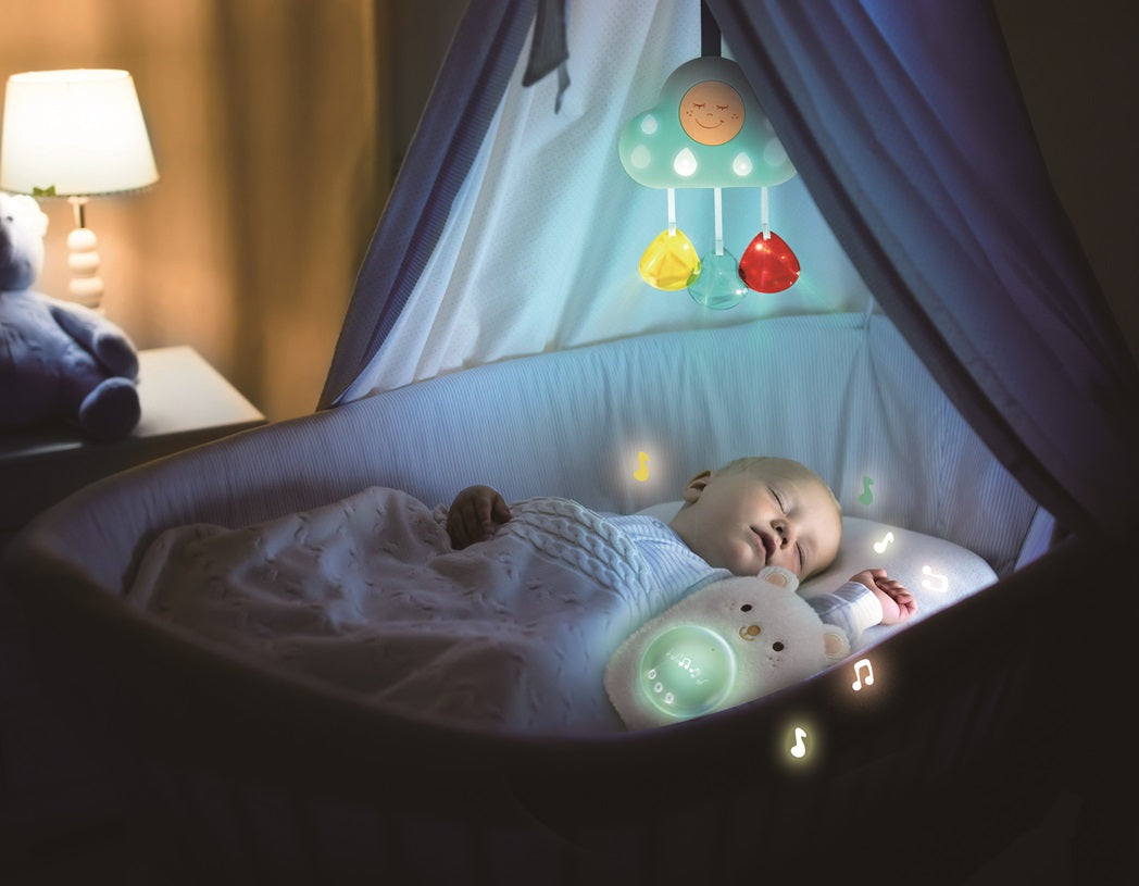 Hape Portable Baby White Noise Sound Machine My Music Pal - Huggy Bobo | White Noise, Personalized Recording, Lullabies & Plush Toy | Newborn Sleep Aid with Soft Night Light