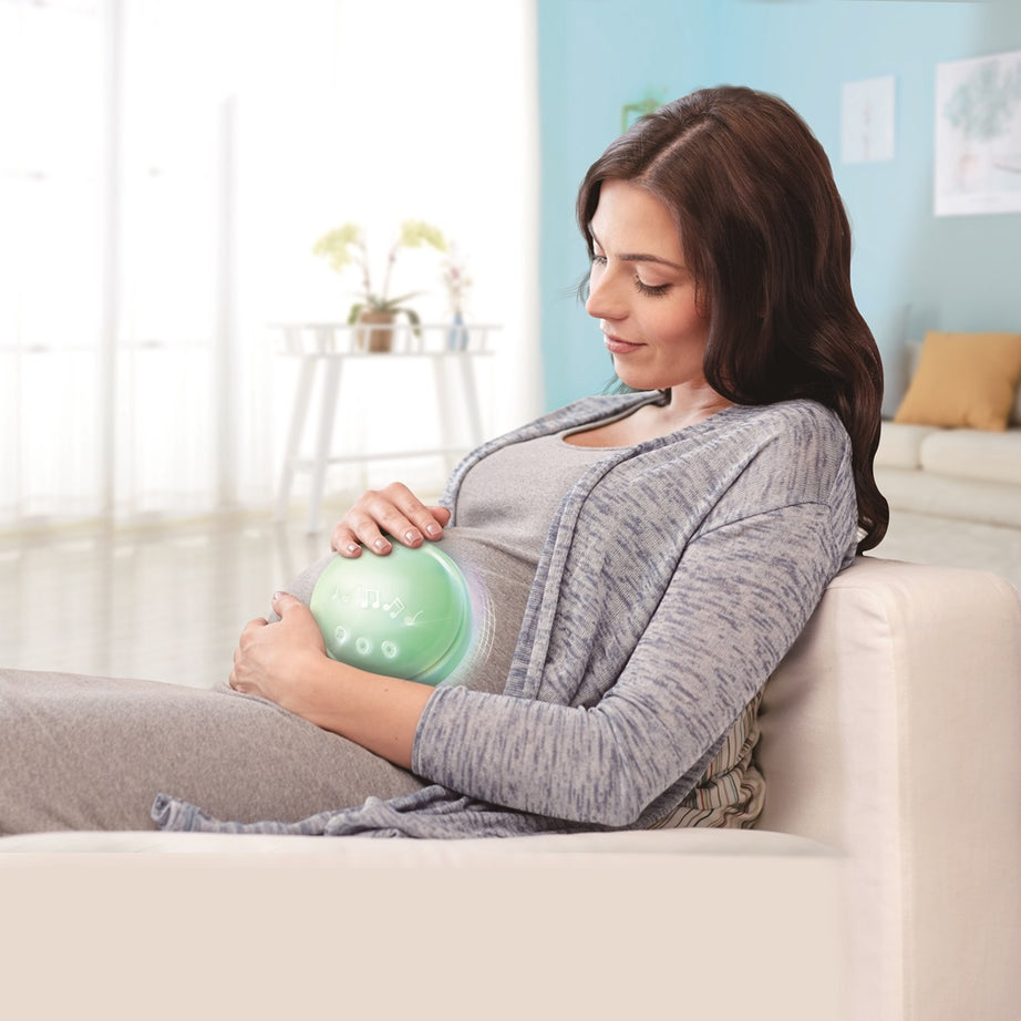 Hape Portable Baby White Noise Sound Machine My Music Pal - Huggy Bobo | White Noise, Personalized Recording, Lullabies & Plush Toy | Newborn Sleep Aid with Soft Night Light