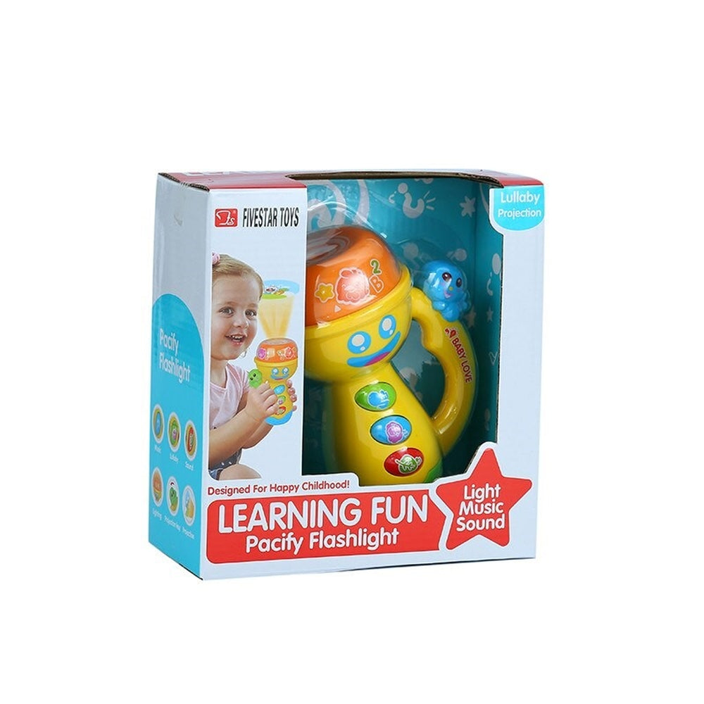 Fivestar Toys Learning Fun Pacify Flashlight | Kids Musical Flashlight Toys with Night Light Projector for Toddlers 12-18 Months - MINIMEE KIDS