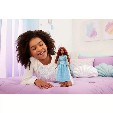 Disney The Little Mermaid Ariel on Land Doll – Poseable with Removable Dress, Shoes & Long Red Hair for Styling Fun – Perfect Gift for Ages 3 and Up