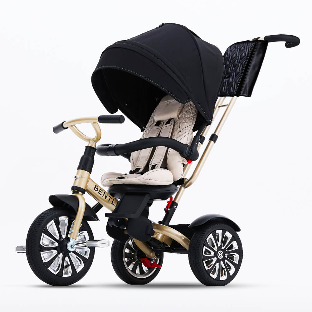 Bentley Mulliner 6-in-1 Convertible Baby Tricycle and Stroller – Luxury Baby Ride with Multiple Modes and Premium Design - MINIMEE KIDS
