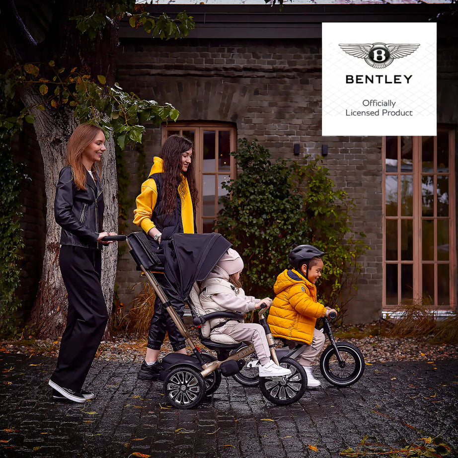 Bentley Mulliner 6-in-1 Convertible Baby Tricycle and Stroller – Luxury Baby Ride with Multiple Modes and Premium Design - MINIMEE KIDS