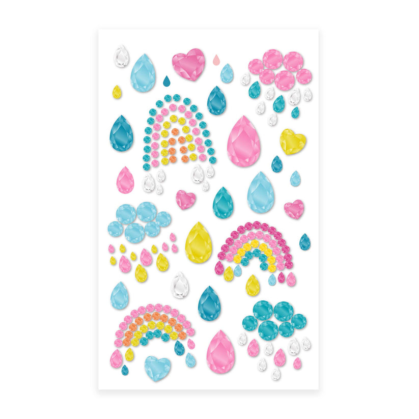 Avenir Gem Stickers for Kids – Self-Adhesive Rhinestone Craft Jewels in Assorted Styles (Flowers, Galaxy, Jewels, Rainbows) – Perfect for Arts & Crafts Projects, Personalization, and Creative Decoration – Ages 3+