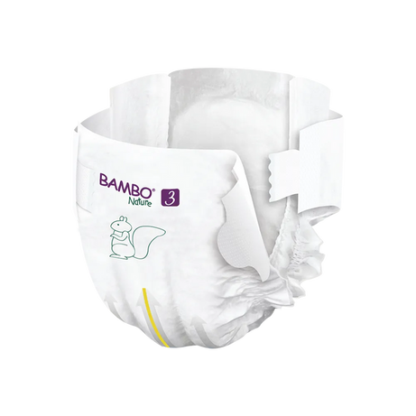 Bambo Nature Tape Style Diapers 3 - Medium 4-8 kg (Pack of 28) | Skin-Friendly & Eco-Friendly Diapers for Boys and Girls - MINIMEE KIDS