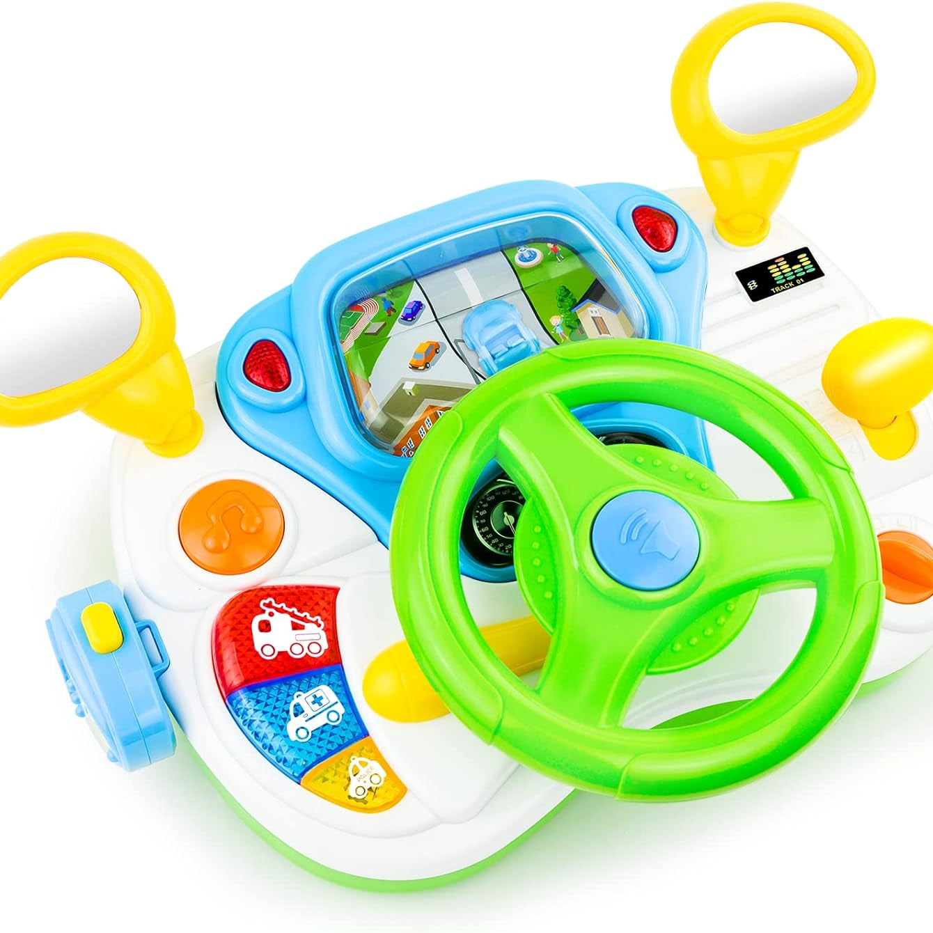 Baoli Dreaming Party Simulated Driver | Steering Wheel Toys with Light & Music for Girls & Boys | Educational Simulation Driving Toy for Ages 1-5 - MINIMEE KIDS