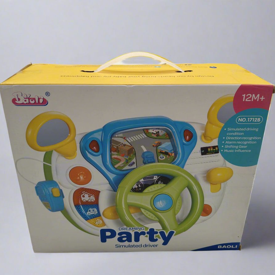 Baoli Dreaming Party Simulated Driver | Steering Wheel Toys with Light & Music for Girls & Boys | Educational Simulation Driving Toy for Ages 1-5 - MINIMEE KIDS