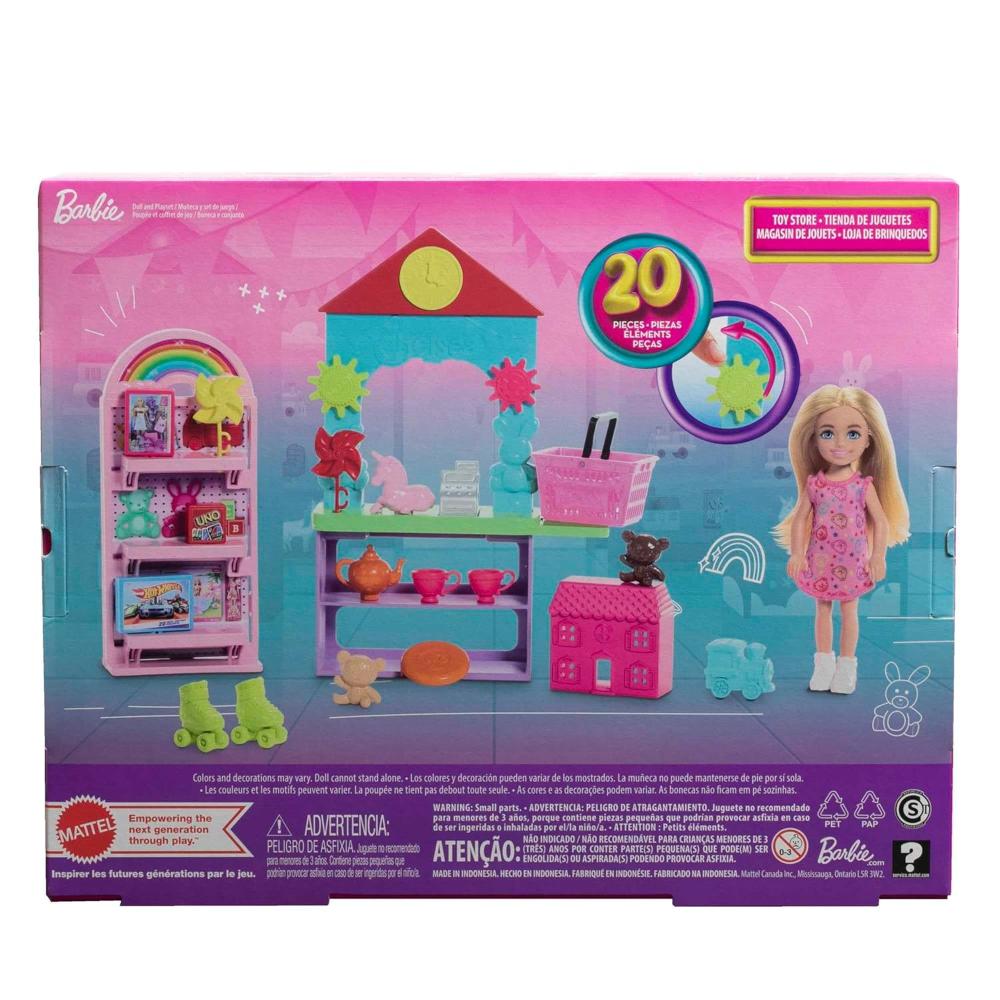Barbie Chelsea Can Be…™ Toy Store Playset with Blonde Doll, Shop Counter, Display Stand & 15+ Accessories for Imaginative Shopping Play