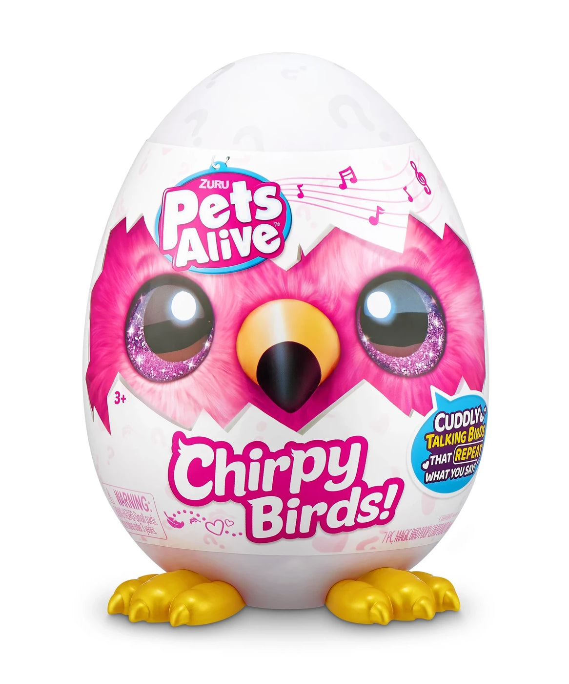 ZURU Pets Alive Chirpy Birds | Electronic Pet That Speaks with Giant Surprise Egg, Stickers, Comb, and Fluffy Clay - MINIMEE KIDS